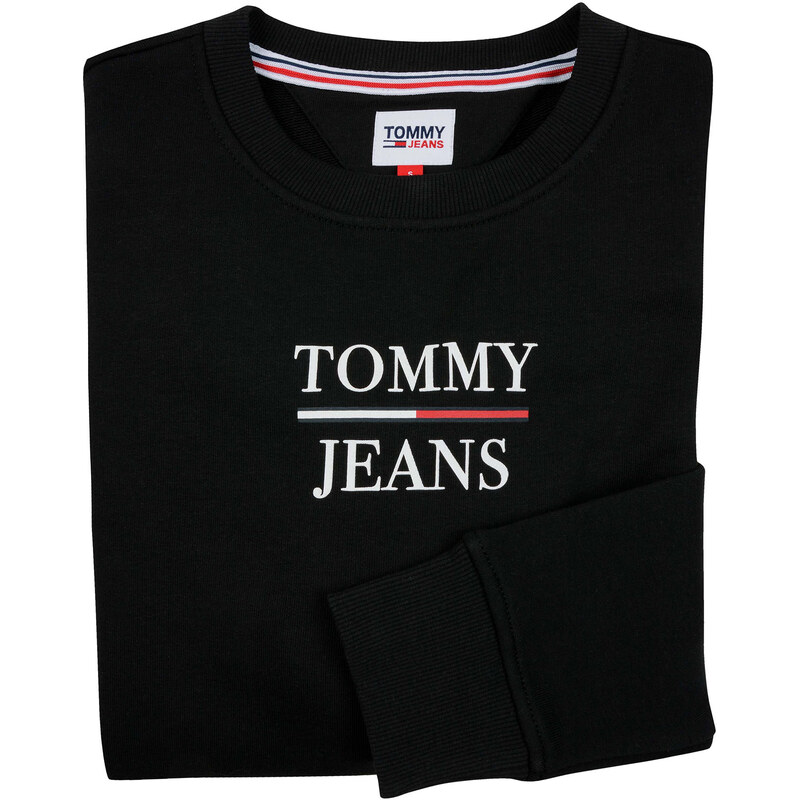 Dámská černá mikina bez kapuce Tommy Hilfiger