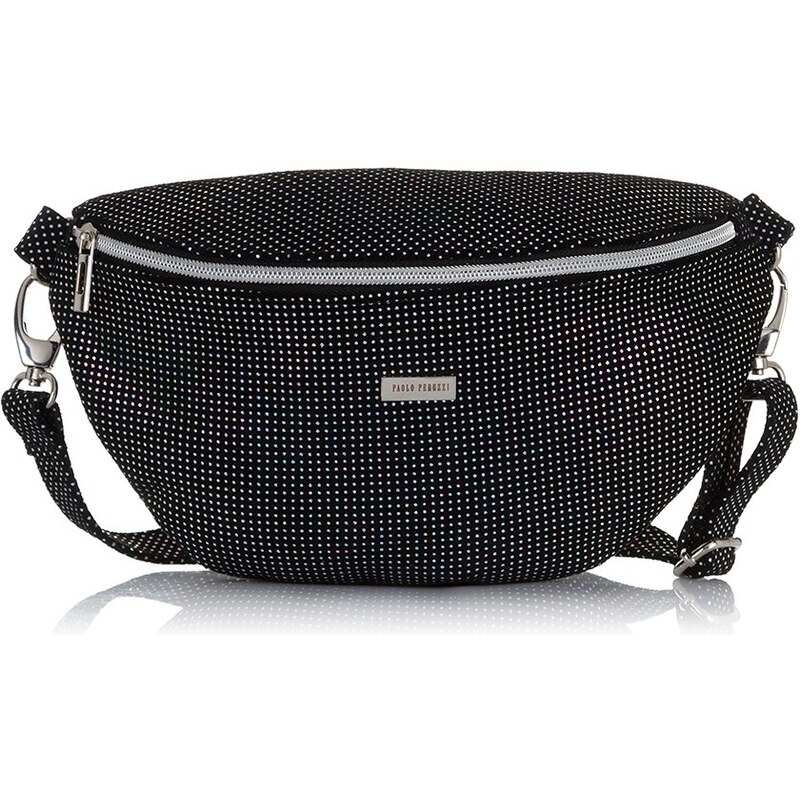 Dámská módní crossbody ledvinka Kabelky od Hraběnky; černá SKL 110480097