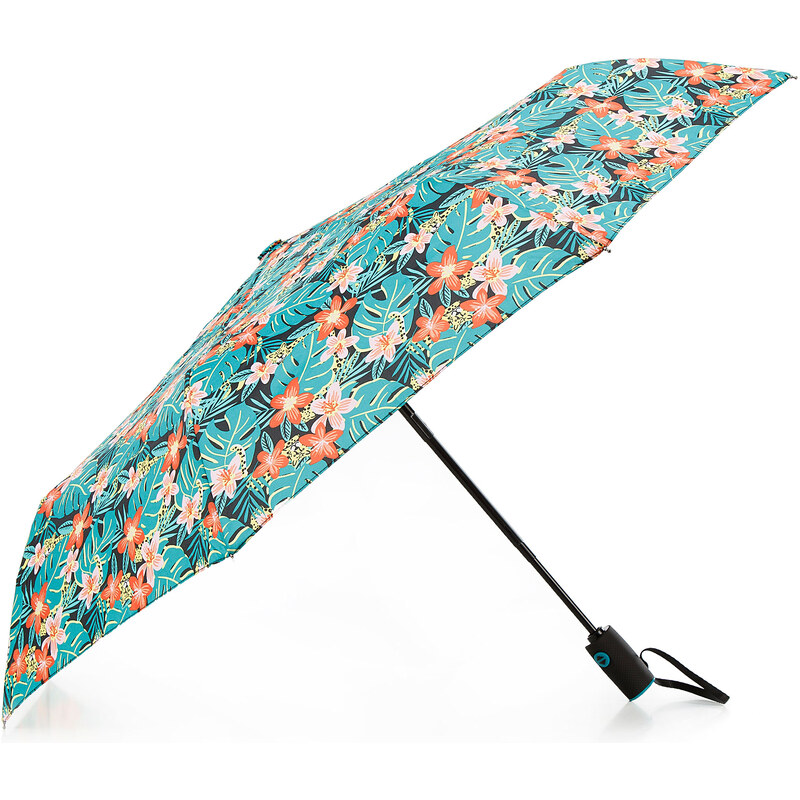 Deštník Wittchen, zeleno-růžová,