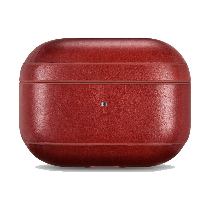 Kožené pouzdro na sluchátka AirPods Pro - iCarer, Vintage Red