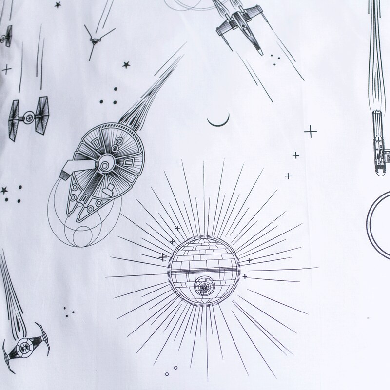 Jerry Fabrics Bavlněné povlečení se svítícím efektem 140x200 + 70x90 cm - Star Wars "Death Star"