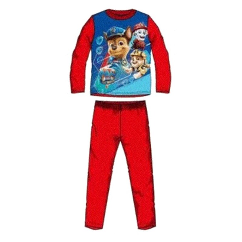 Sun City Chlapecké / dětské bavlněné pyžamo Tlapková patrola / Paw Patrol - červené