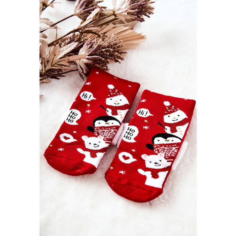 Kesi Vánoční ponožky Ho Ho Ho! Červené