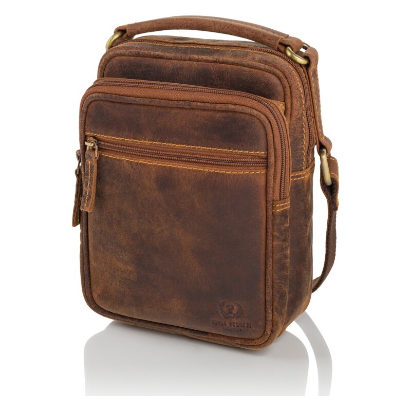 Kabelky od Hraběnky Praktická crossbody taška na rameno; hnědá