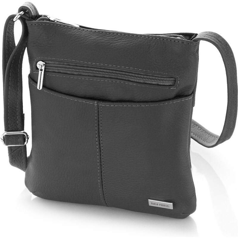 Praktická dámská crossbody kabelka Kabelky od Hraběnky; šedá SKL