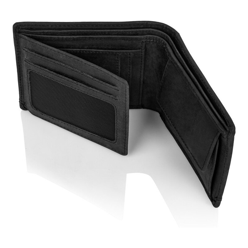 Kabelky od Hraběnky Dárková sada: Pánská textilní taška a textilní peněženka; černá