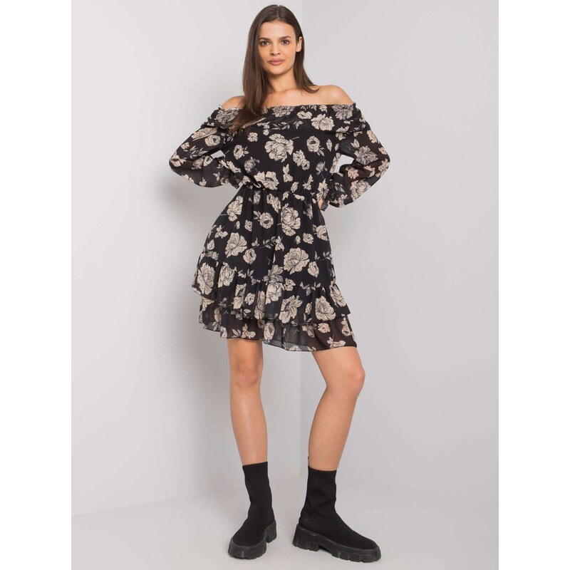 Italy Moda Dress-DHJ-SK-15015.56P-black-beige