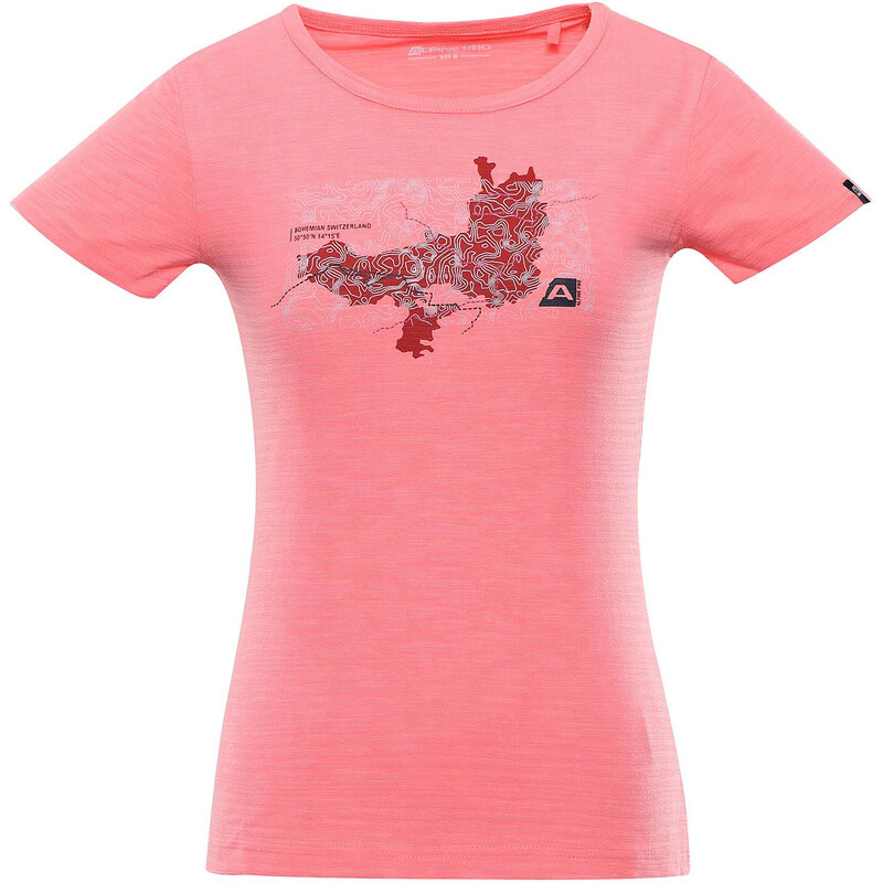 Dámské bavlněné triko Alpine Pro JORAHA - růžová