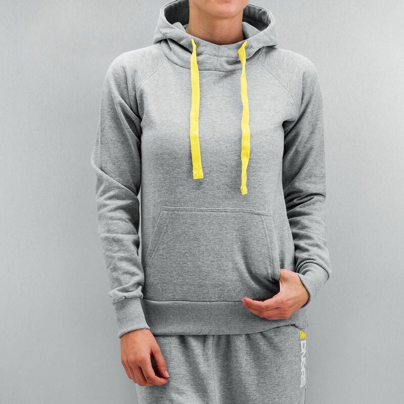 Dangerous DNGRS Graffiti Ladies Hoody Grey Melange/Blazing Yellow