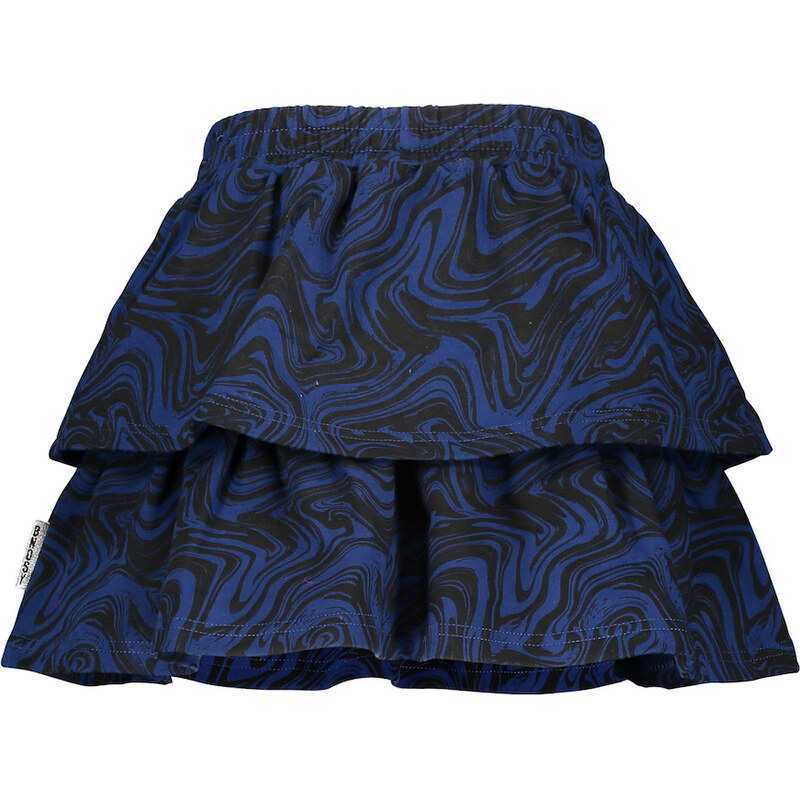 B-nosy Dívčí sukně s kanýry modročerná Marble