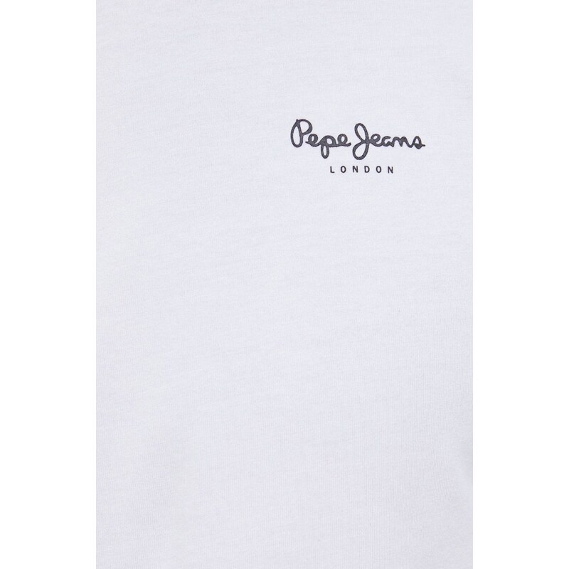 Tričko s dlouhým rukávem Pepe Jeans Original Basic 2 bílá barva, hladké