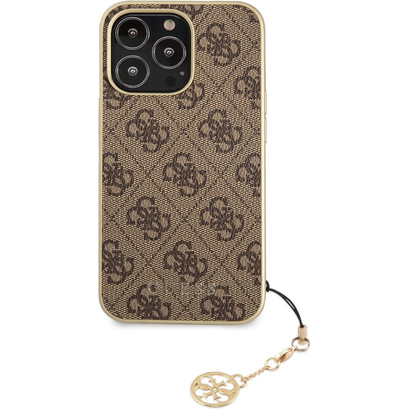 Ochranný kryt pro iPhone 13 Pro MAX - Guess, 4G Charms Brown