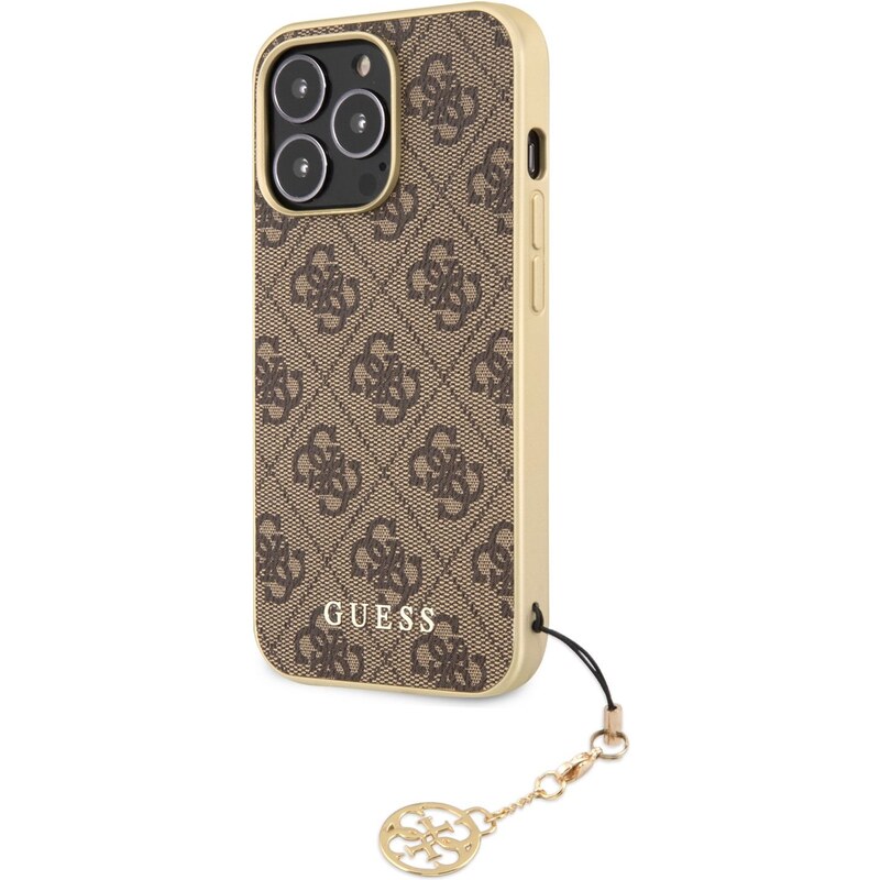 Ochranný kryt pro iPhone 13 Pro MAX - Guess, 4G Charms Brown