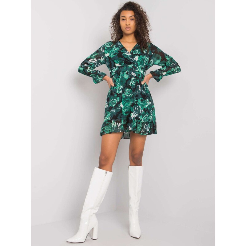 Italy Moda Dress-DHJ-SK-12220-1.10P-dark green