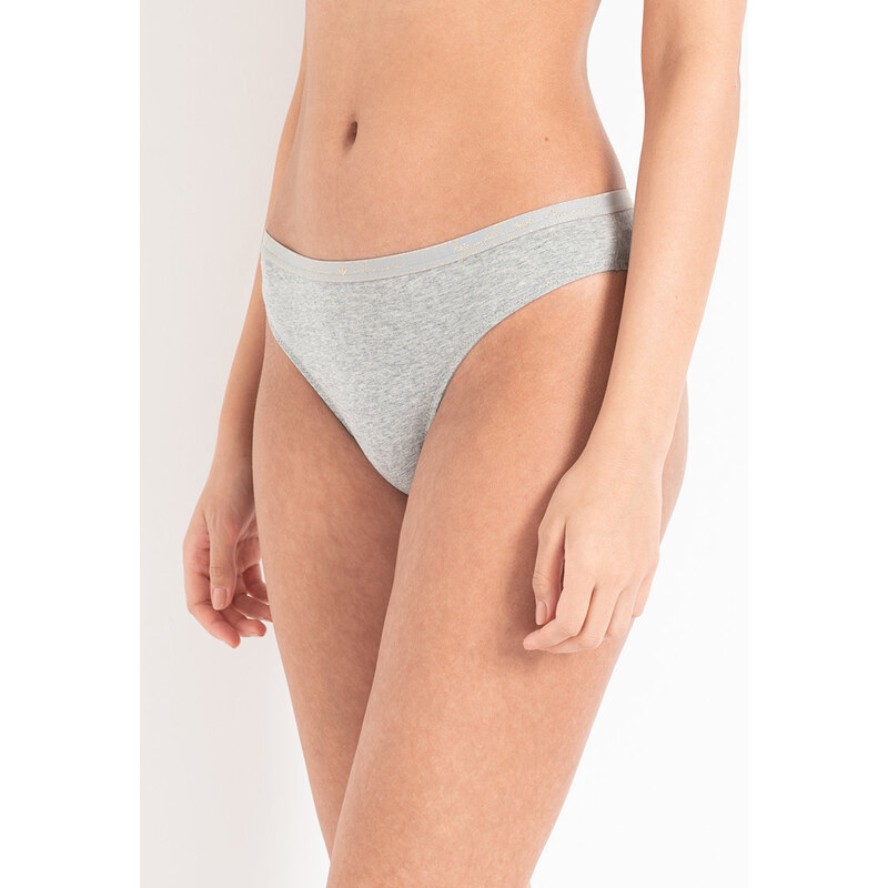 Dámské brazilské kalhotky 2 pack 163337 1A223 - 00948 - Šedá - Emporio 65360611