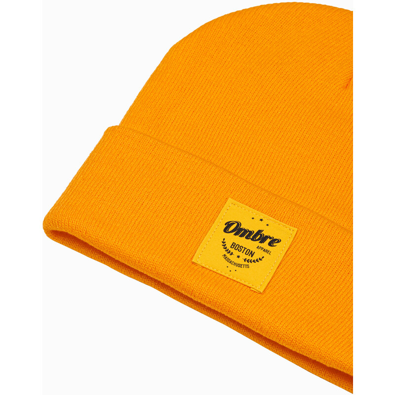 Ombre Clothing Pánská čepice - žlutá H103