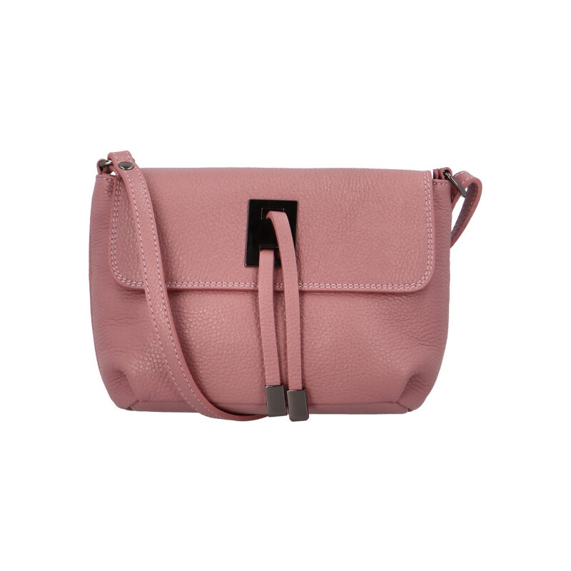Delami Vera Pelle Módní malá dámská kožená crossbody Victorien růžová 65377666