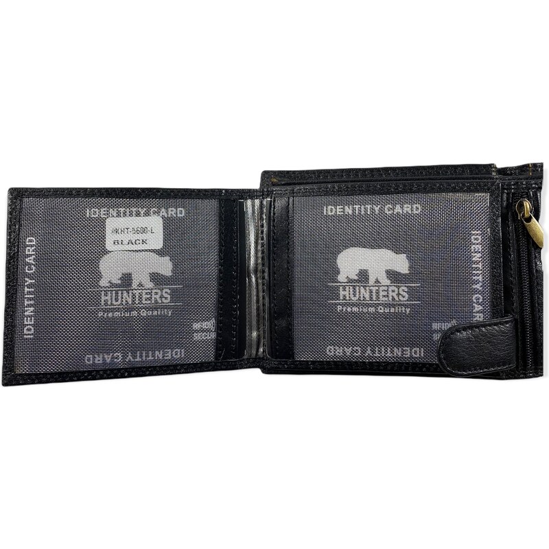 Hunters kožená peněženka černá KHT5600L