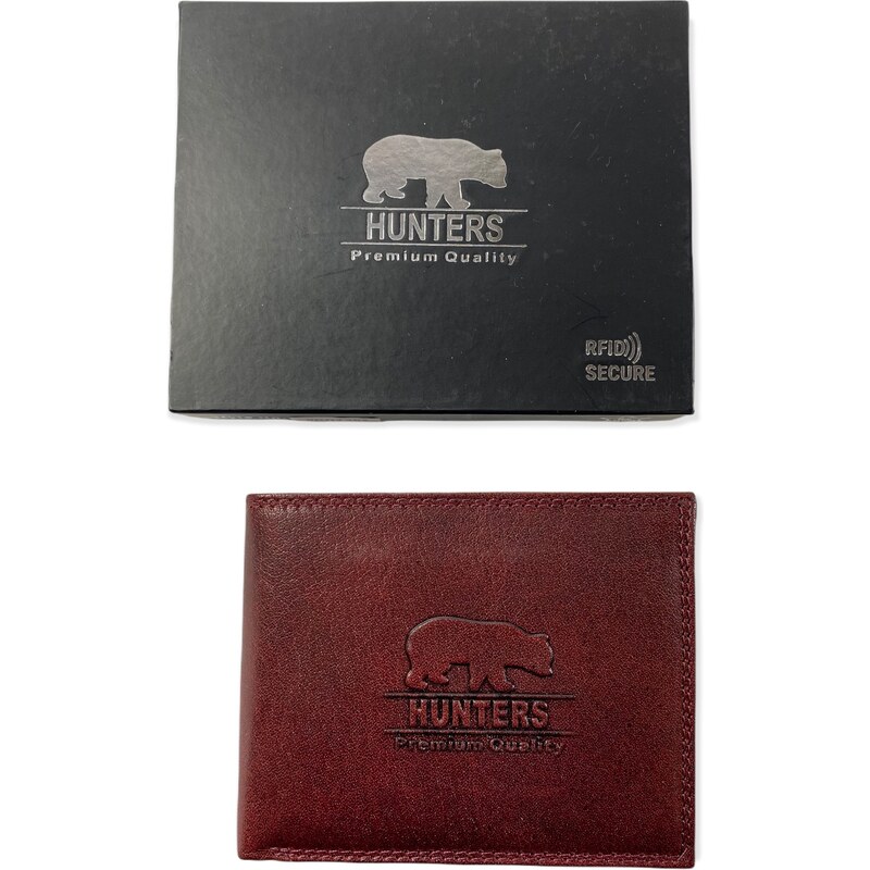 Hunters kožená peněženka červená KHT5700