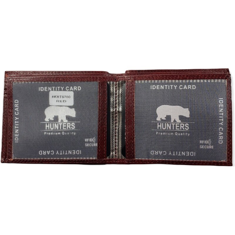Hunters kožená peněženka červená KHT5700