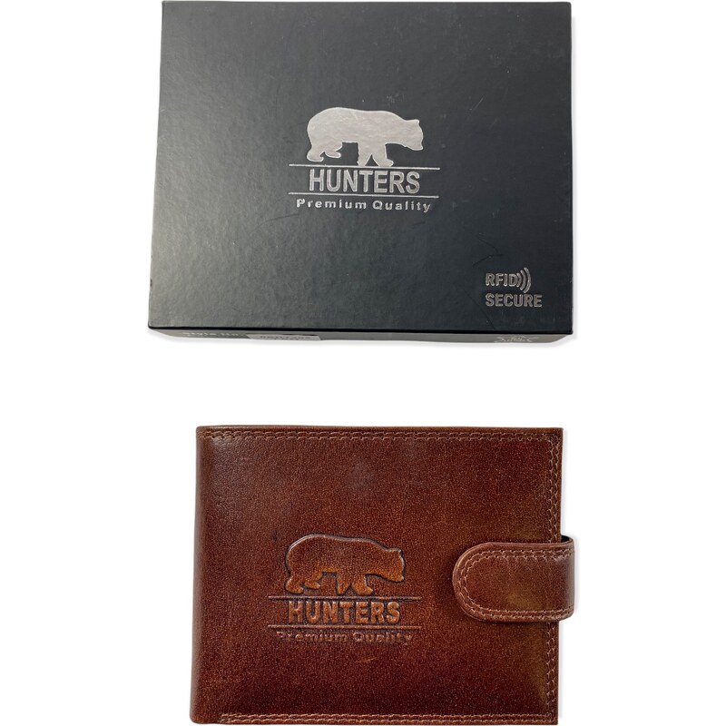 Hunters kožená peněženka hnědá KHT5700L