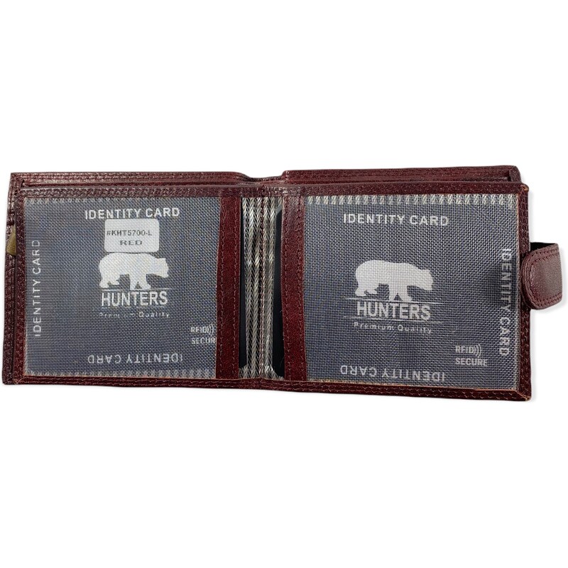 Hunters kožená peněženka červená KHT5700L
