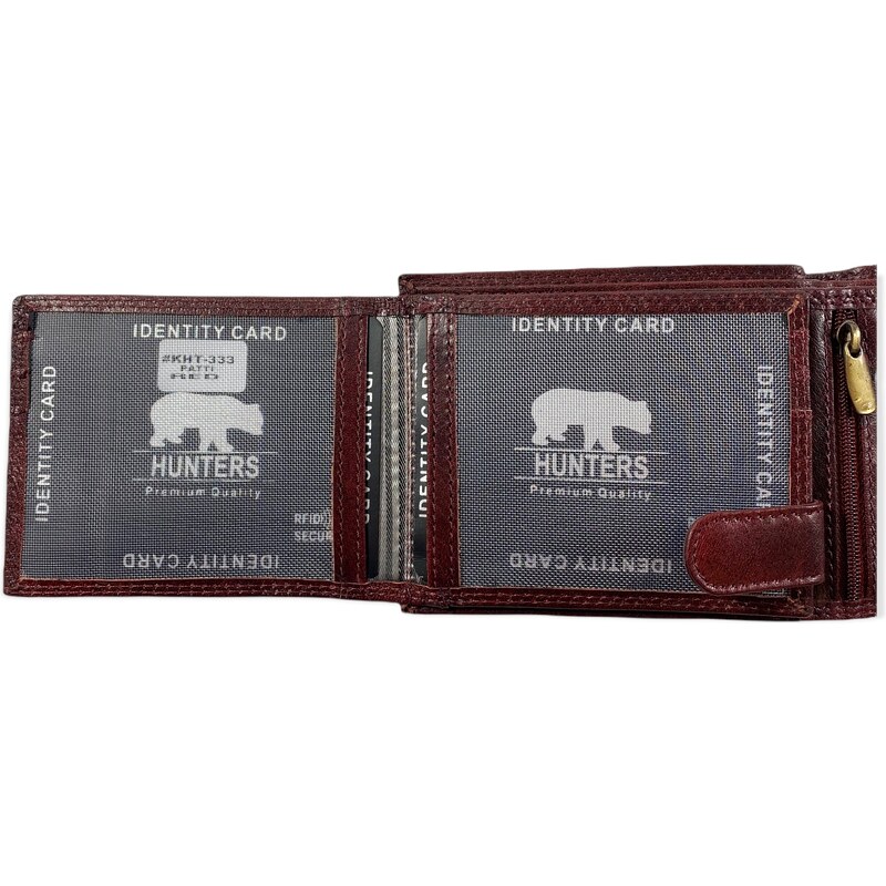 Hunters kožená peněženka červená KHT333