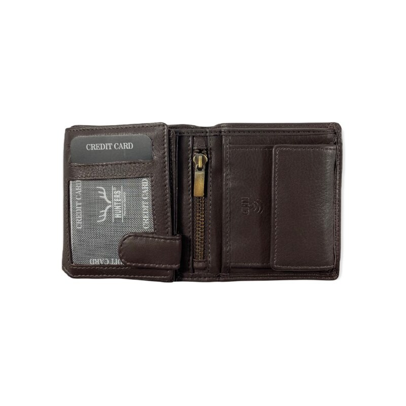 Luxusní kožená peněženka Hunters hnědá 107SPG