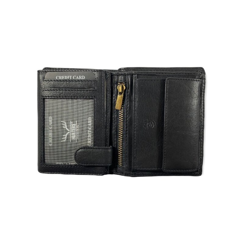 Luxusní kožená peněženka Hunters černá 103SPG