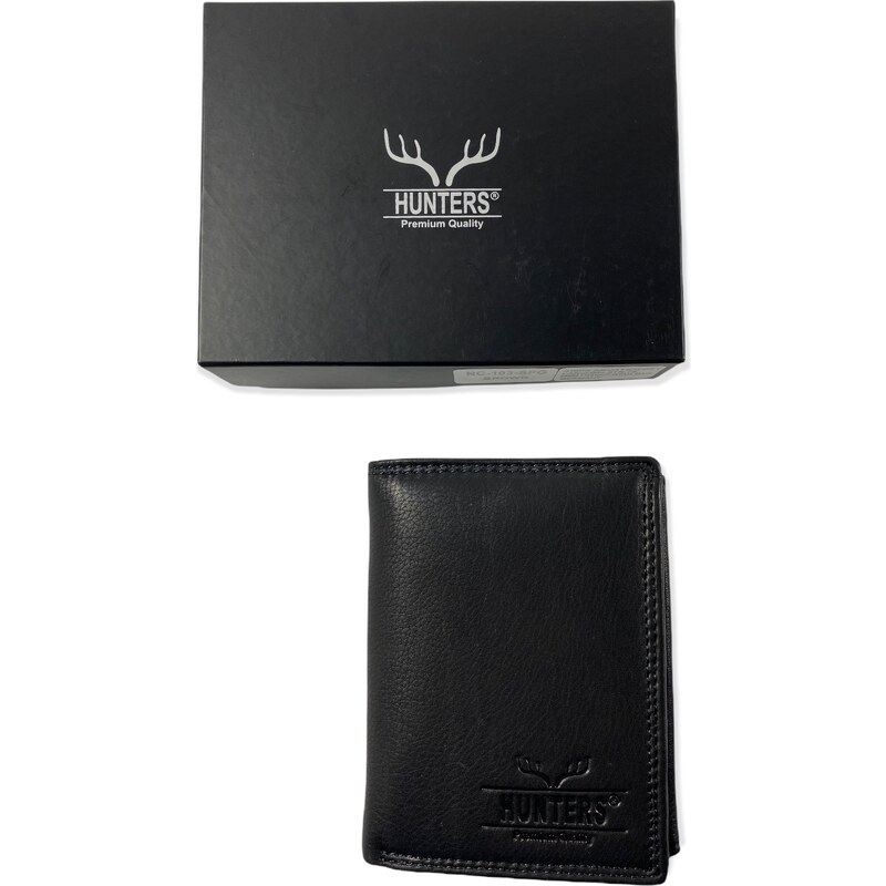 Luxusní kožená peněženka Hunters černá 103SPG