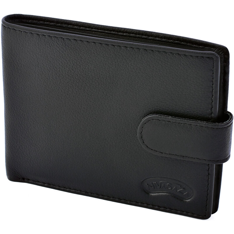 Pánská kožená peněženka Nivasaža N22-CLN-B černá