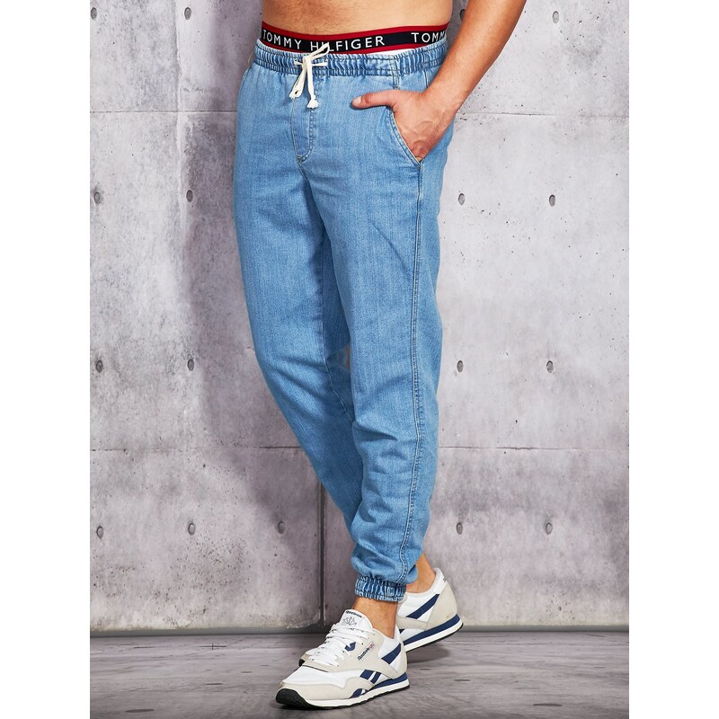 BASIC Pánské volné džíny -blue Světle modrá