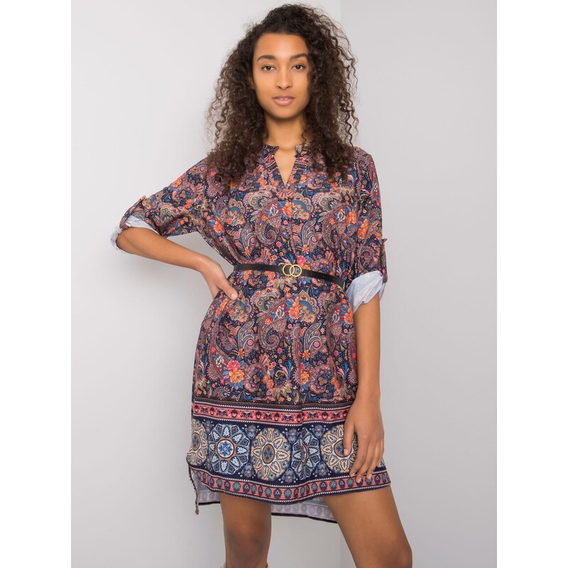 Italy Moda Dress-DHJ-SK-5766.60-navy blue