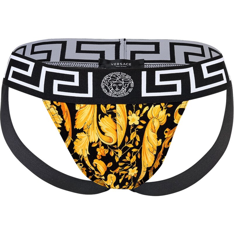 VERSACE Slipy zlatá / černá / bílá