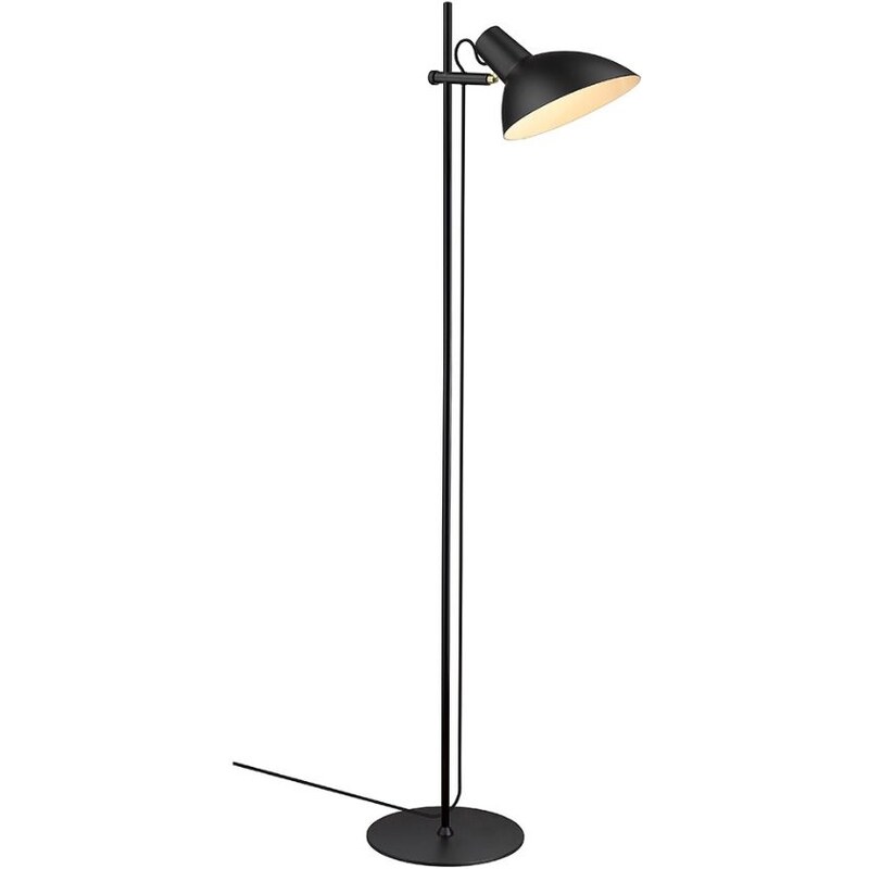 Černá kovová stojací lampa Halo Design Metropole 150 cm