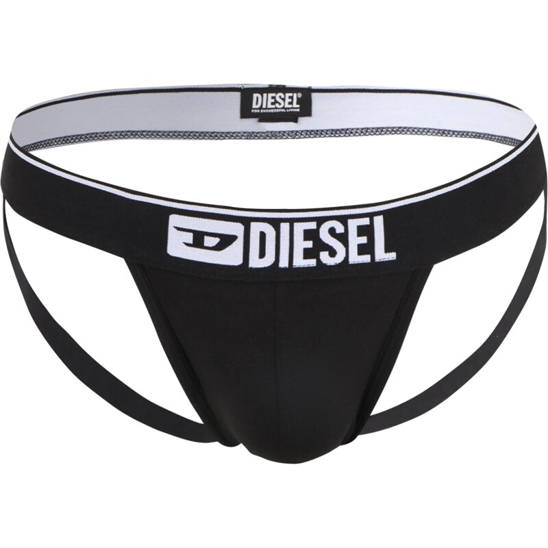 DIESEL Slipy Jocky černá / bílá
