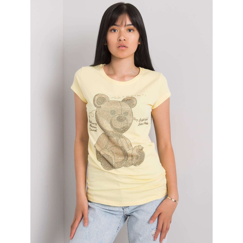 ex moda T-shirt-EM-TS-ES-21-531.14-light yellow