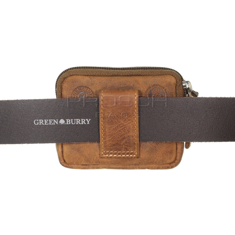 Greenburry Kožená vintage klíčenka Greenburry 1688-25 hnědá