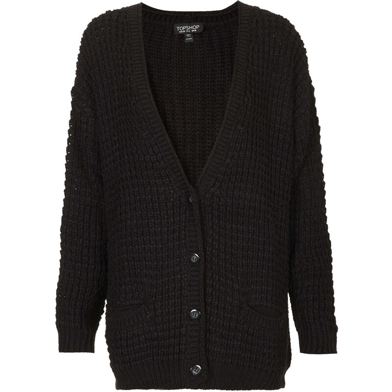 Topshop Knitted Textured Cardi