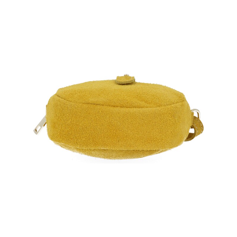 Kožené kabelka listonoška Vittoria Gotti žlutá V20CMS