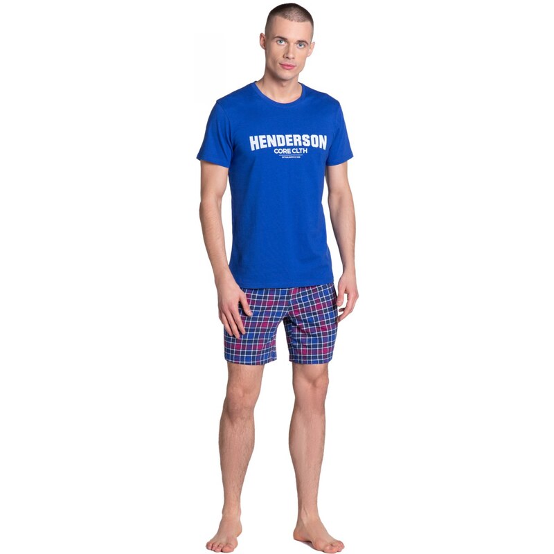 Esotiq & Henderson Pánské pyžamo 38874 Lid blue