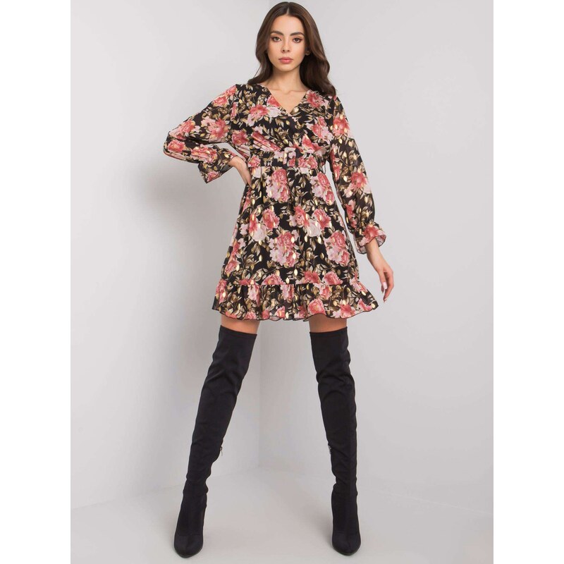 Italy Moda Dress-DHJ-SK-12220-2.14P-Black-Pink