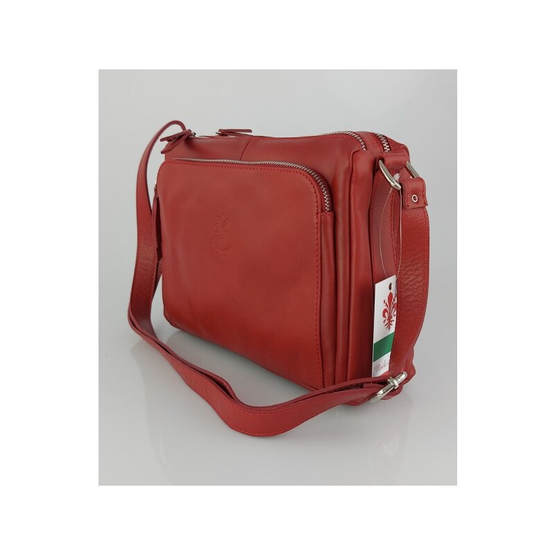 Kožená crossbody kabelka Florence VP3X1G červená