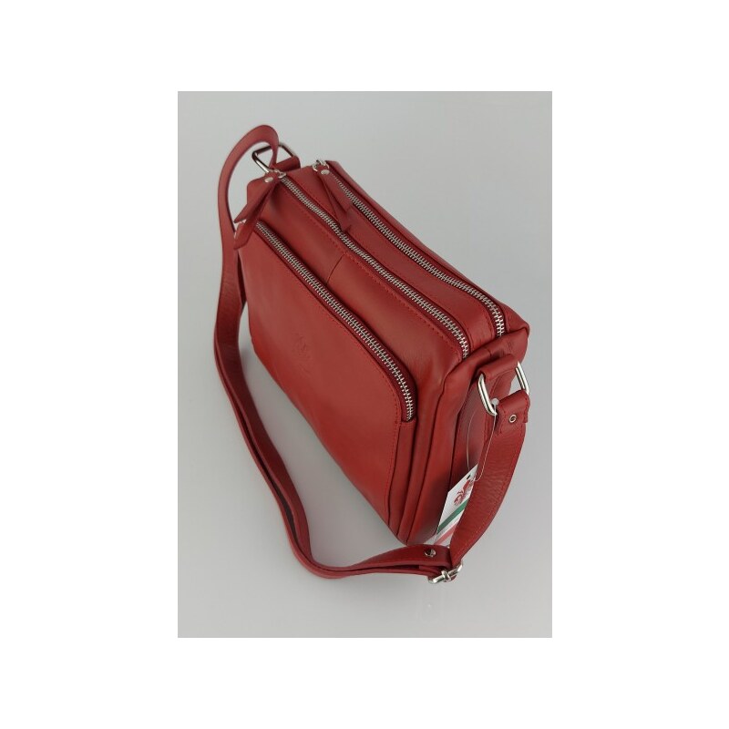 Kožená crossbody kabelka Florence VP3X1G červená