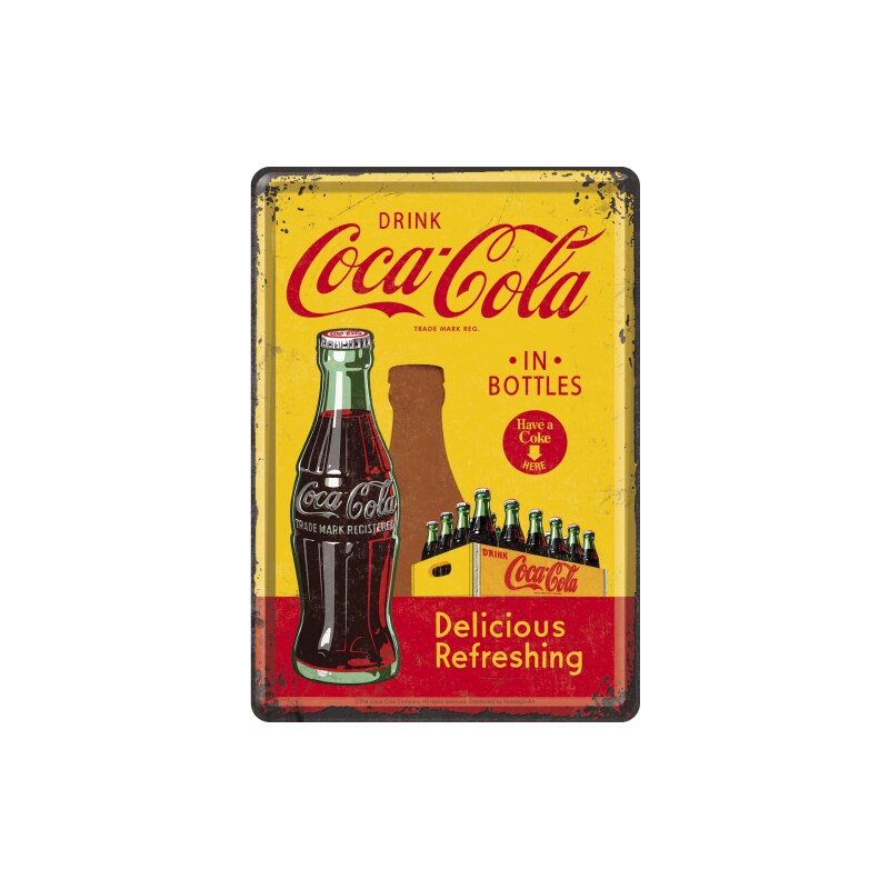 NOSTALGIC-ART Retro cedule pohlednice plech 100x140 Coca-Cola