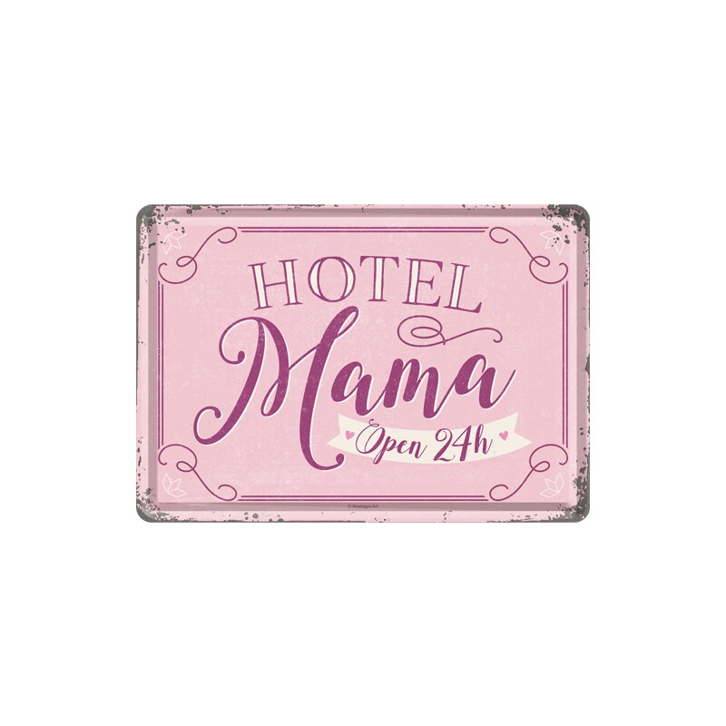 NOSTALGIC-ART Retro cedule pohlednice plech 100x140 Hotel Mama