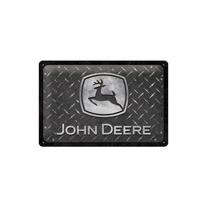 NOSTALGIC-ART Retro cedule plech 200x300 John Deer (Diamond Plate Black)