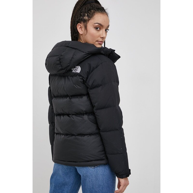 Péřová bunda The North Face HMLYN DOWN PARKA dámská, černá barva, zimní, NF0A4R2WJK31