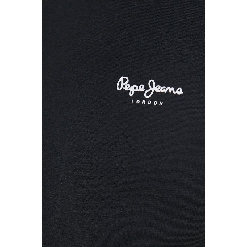 Tričko s dlouhým rukávem Pepe Jeans Original Basic 2 Long N , černá barva