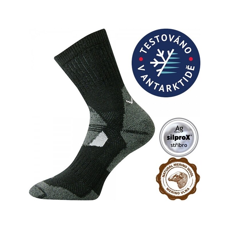 STABIL vlněné ponožky merino VoXX modro-zelená 35-38